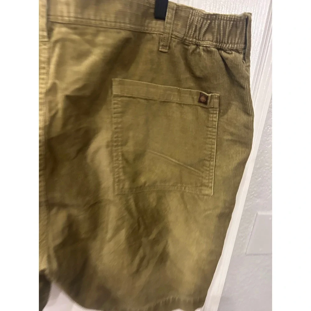 The Territory Ahead Shorts‎ Olive Green Corduroy Elastic Waist XXL Mens Casual