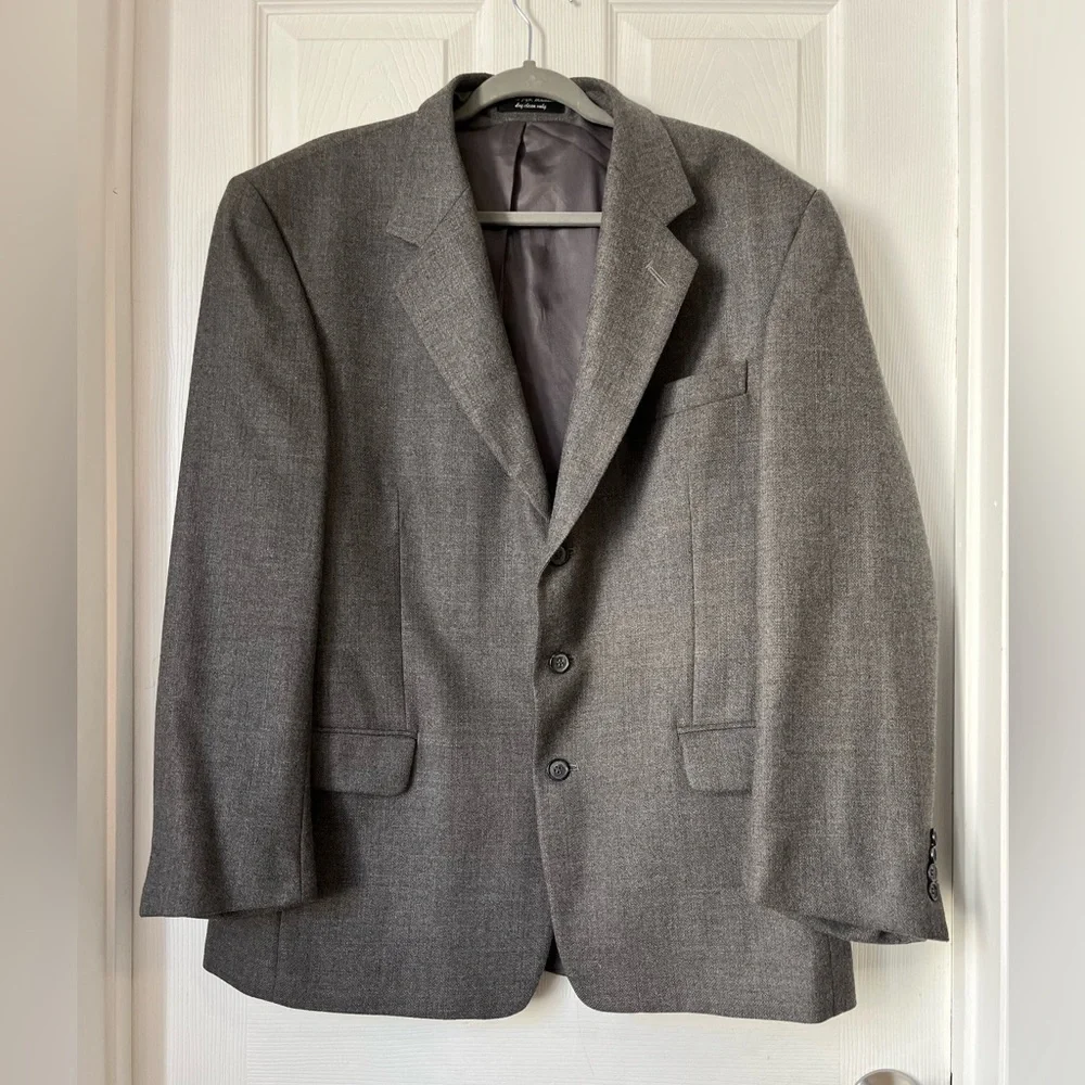Gianfranco Ruffini Italy Gray Lambswool Sports Jacket Blazer Size 43R
