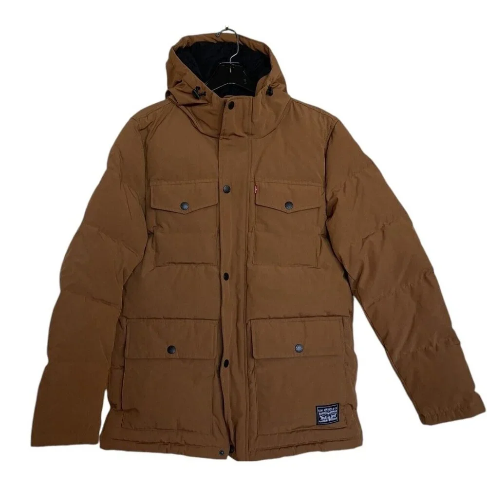 LEVI'S ARCTIC‎ CLOTH HEAVYWEIGHT HOODED PARKA JACKET SIZE SMALL Down Alternative