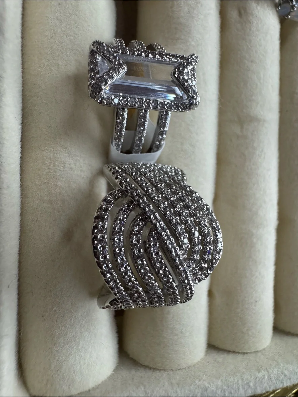 Audacious Dazzle and Bonus Ring - Bomb Party OG - Rhodium