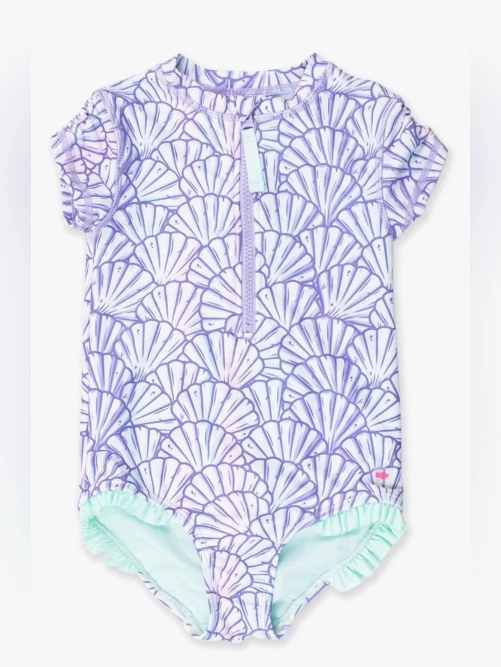 Ruffle Butts Magical Mermaid Short Sleeve Rash Guard Swim Suit