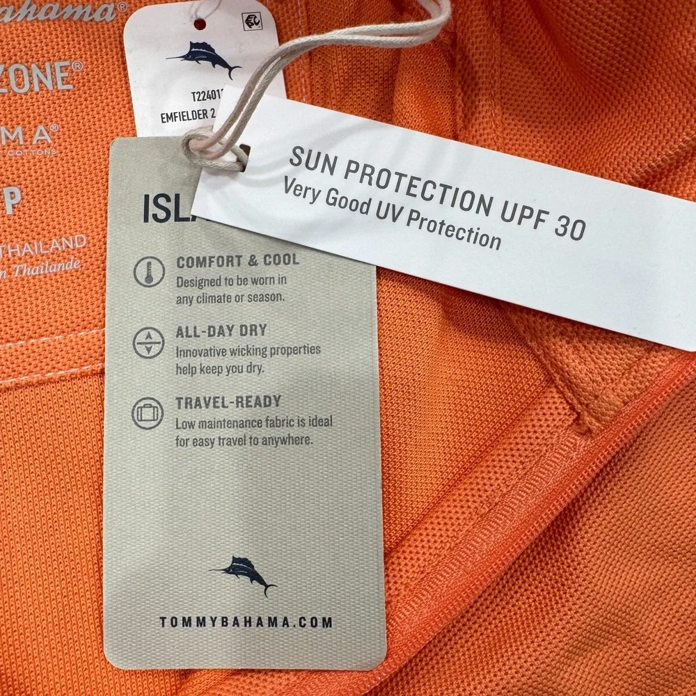 NWT Tommy Bahama Island Zone 1/2 Zip Emfielder 2.0 Sweater Small Supima Golf Men