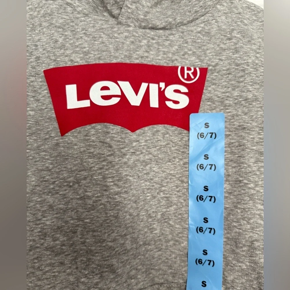 Levi's Heather Gray Sweatshirt with Red Logo