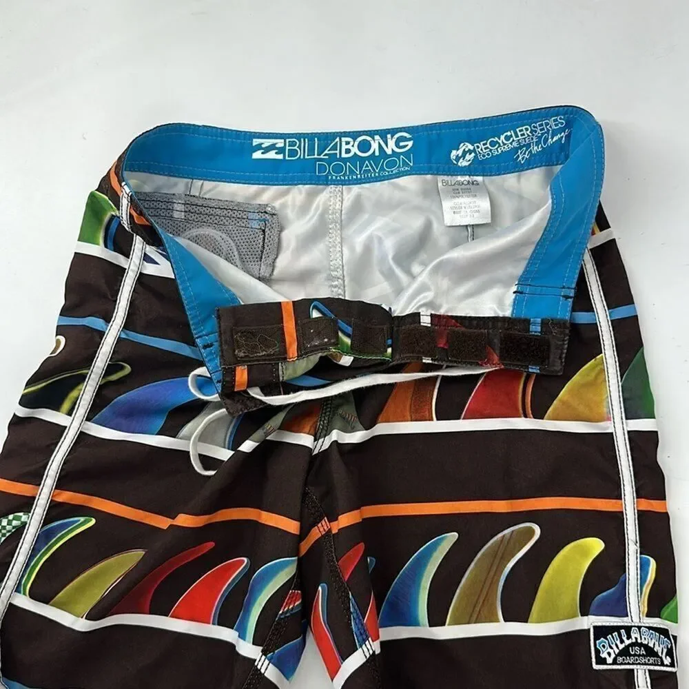 Men’s BILLABONG 32 USA Shark Fin Board Shorts Swim Trunks Polyester