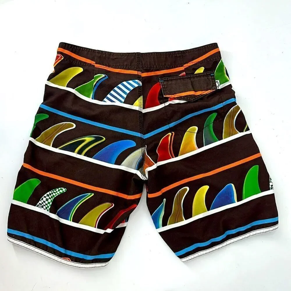 Men’s BILLABONG 32 USA Shark Fin Board Shorts Swim Trunks Polyester