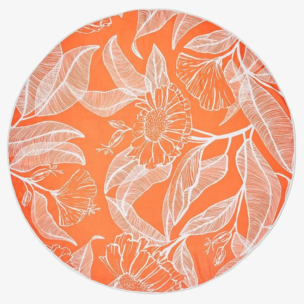 Summer and Rose Roundie Beach Towel 57 Inch Orange