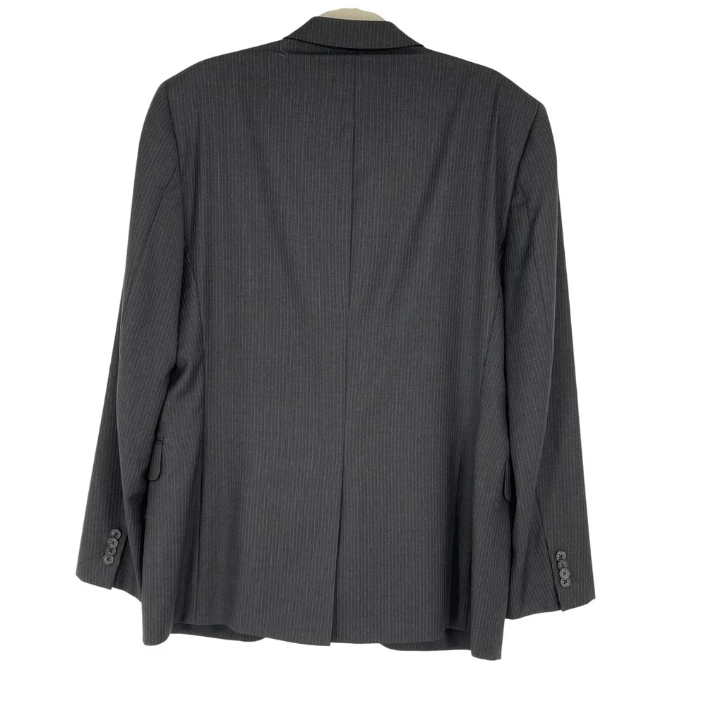 John W. Nordstrom Blazer 42R Gray Pinstripe 2-Button‎ Wool Jacket Loro Piana
