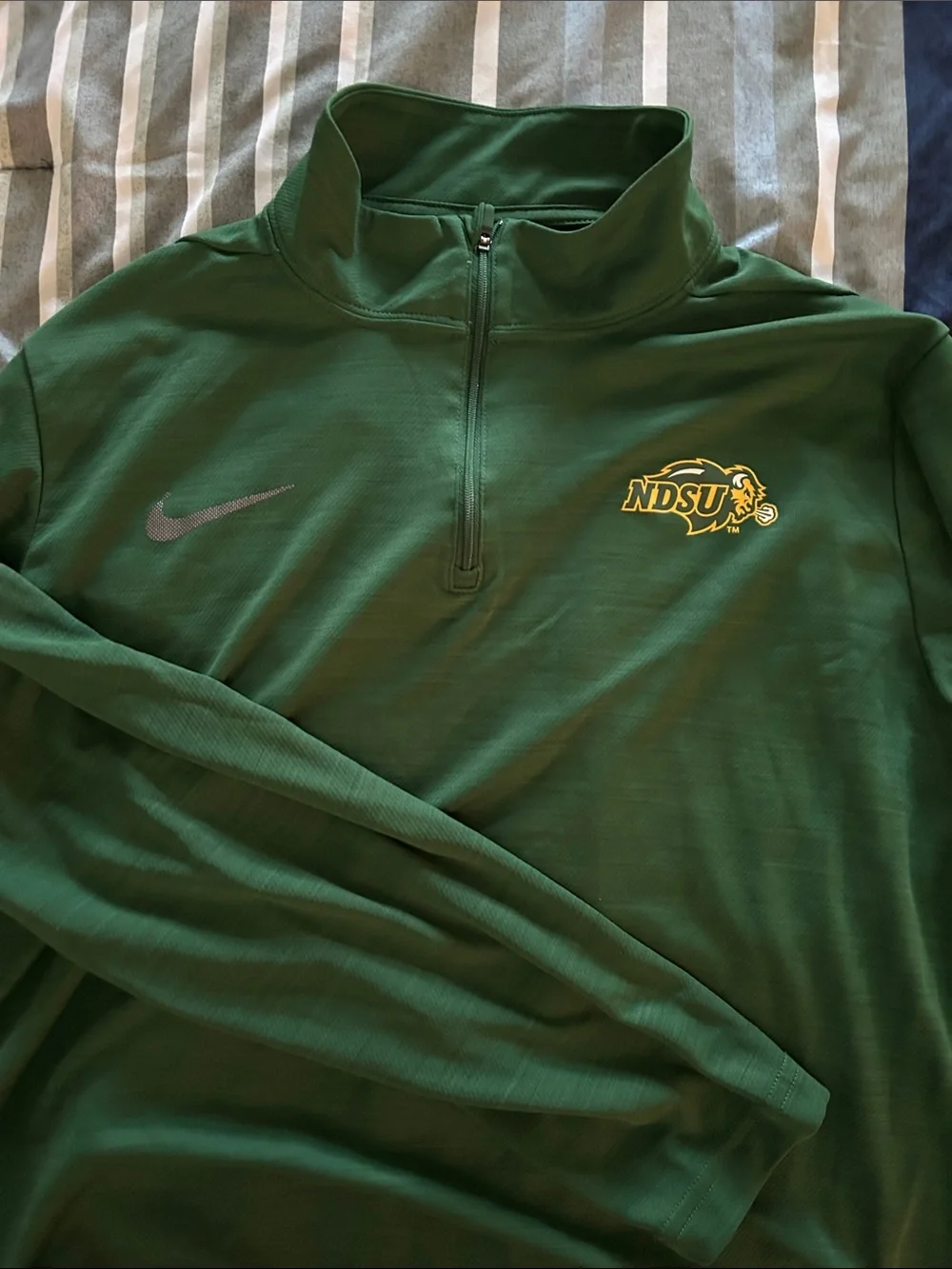 Nike Green NDSU Quarter-Zip Pullover