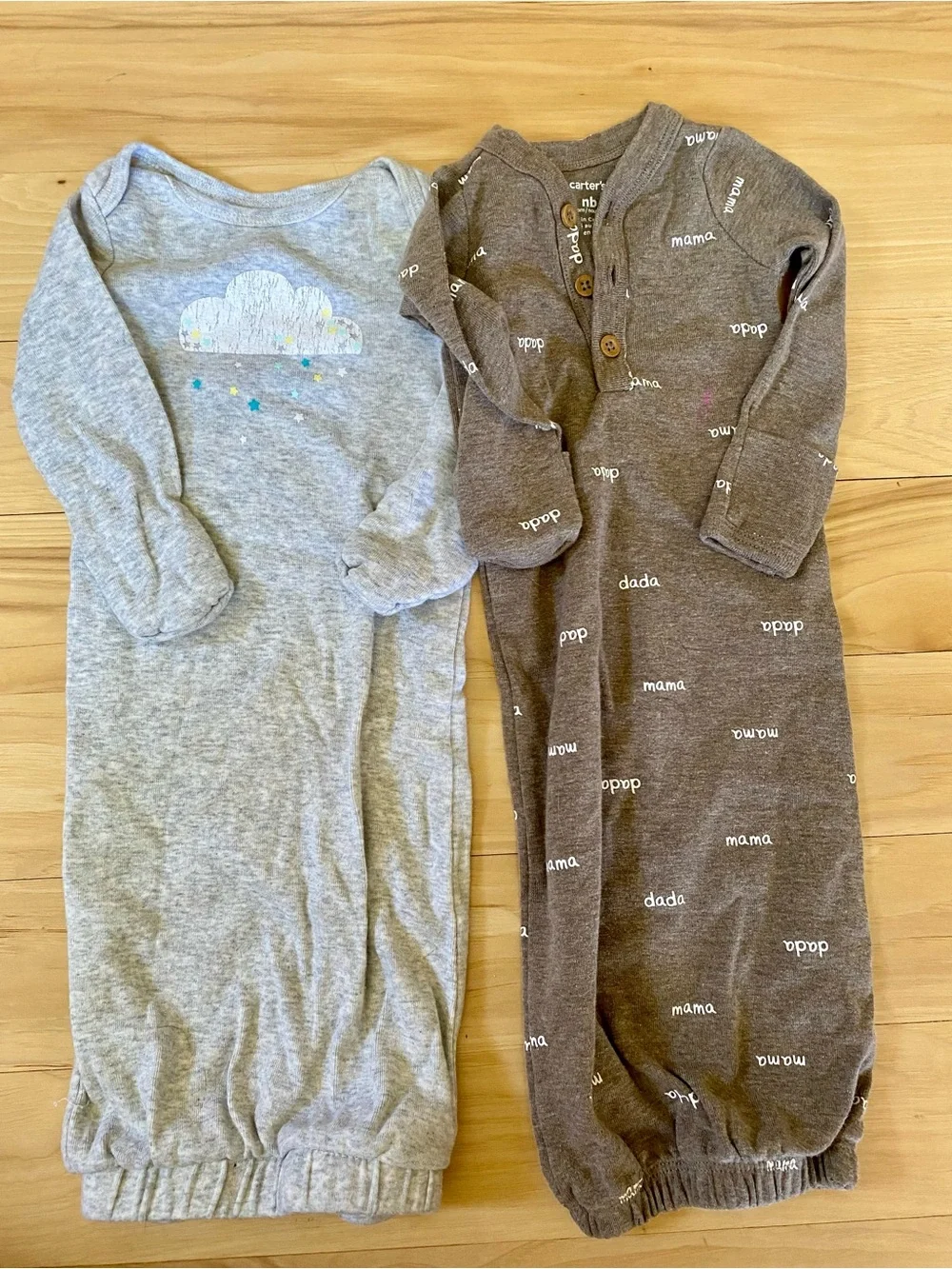 Newborn Baby Sleepgowns Bundle of 2 Circo and Carter’s NB