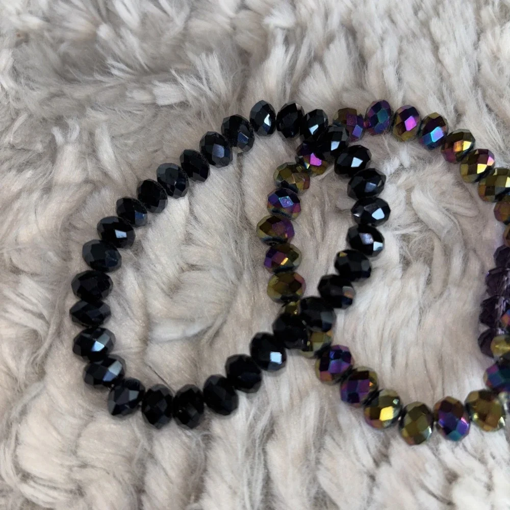 FASHION * CRYSTAL * BRACELETs Hand-Made in USA mixed set of‎ 3. NWOT 3499