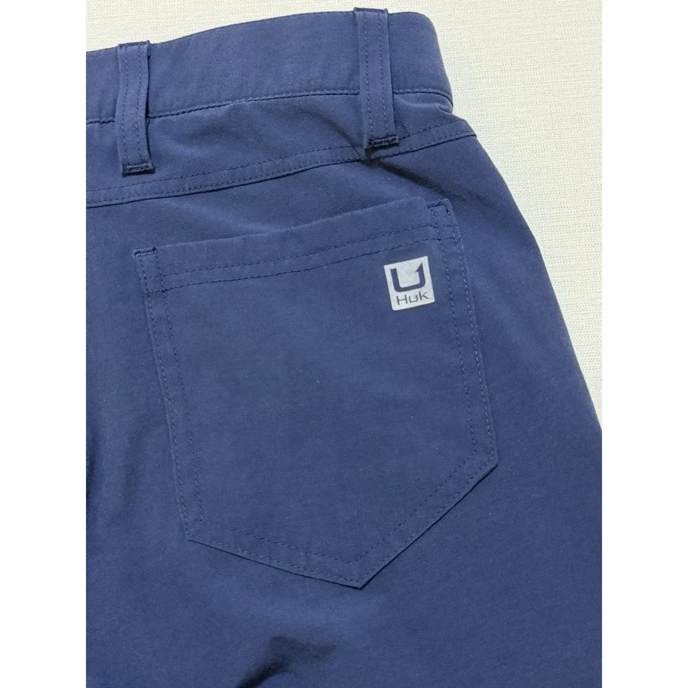 Huk Shorts Mens 28 Blue Kona Performance Stretch Fishing Outdoor 9