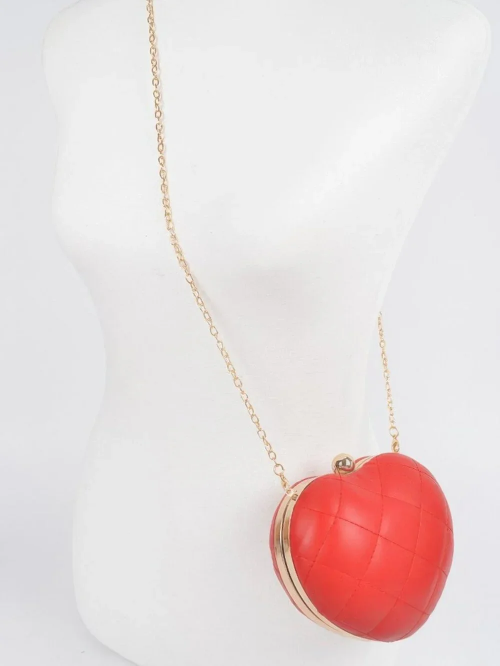 Quilted Heart Crossbody Bag