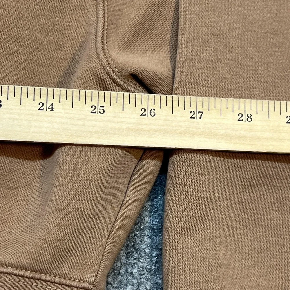 Nike Sweatshirt Womens Large Brown Oversized Cropped Crew Neck Swoosh Pullover
