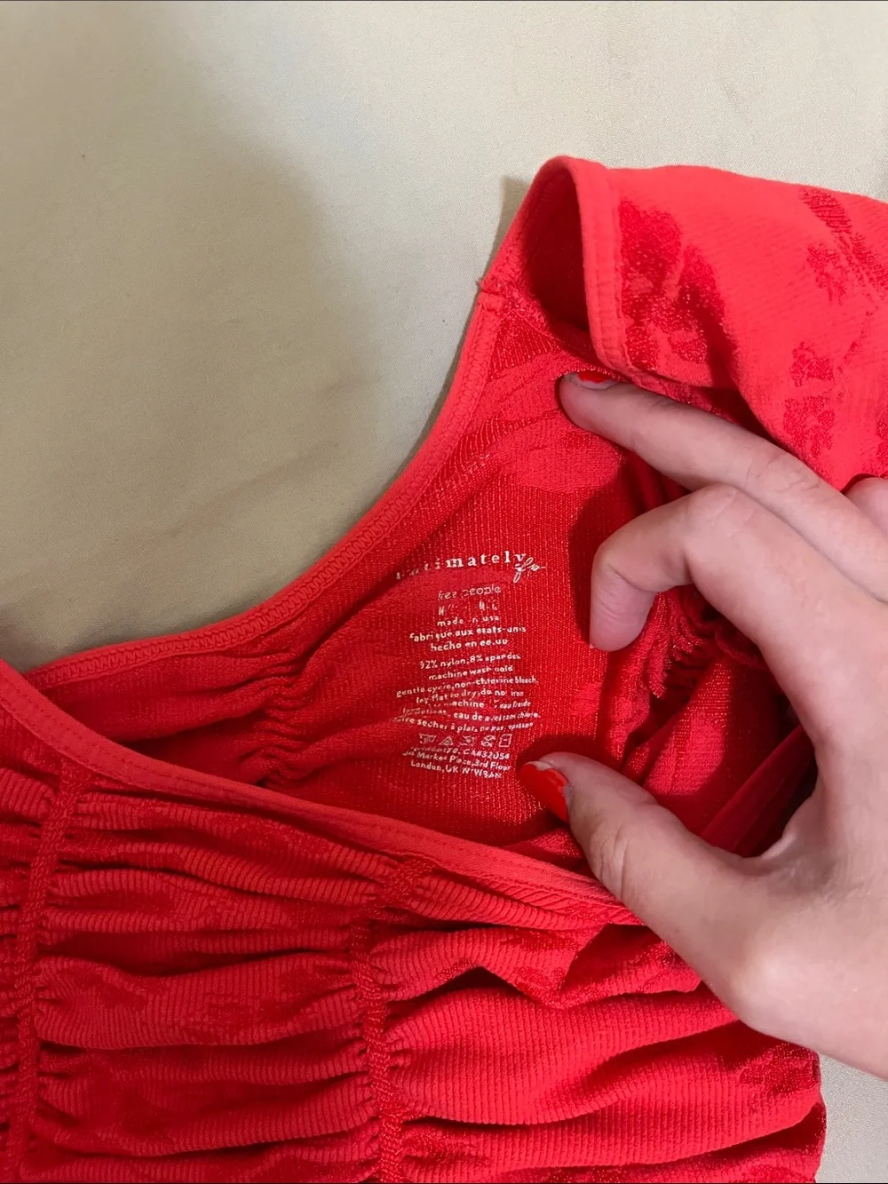 Free People fitted ruched