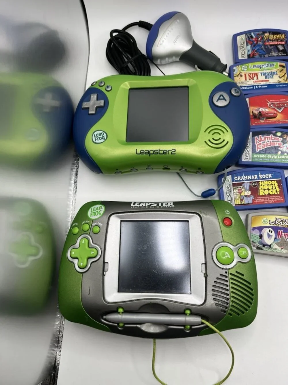 LeapFrog Leapster2 & Original Leapster Bundle w/ 20 Games Camera Dock FOR PARTS