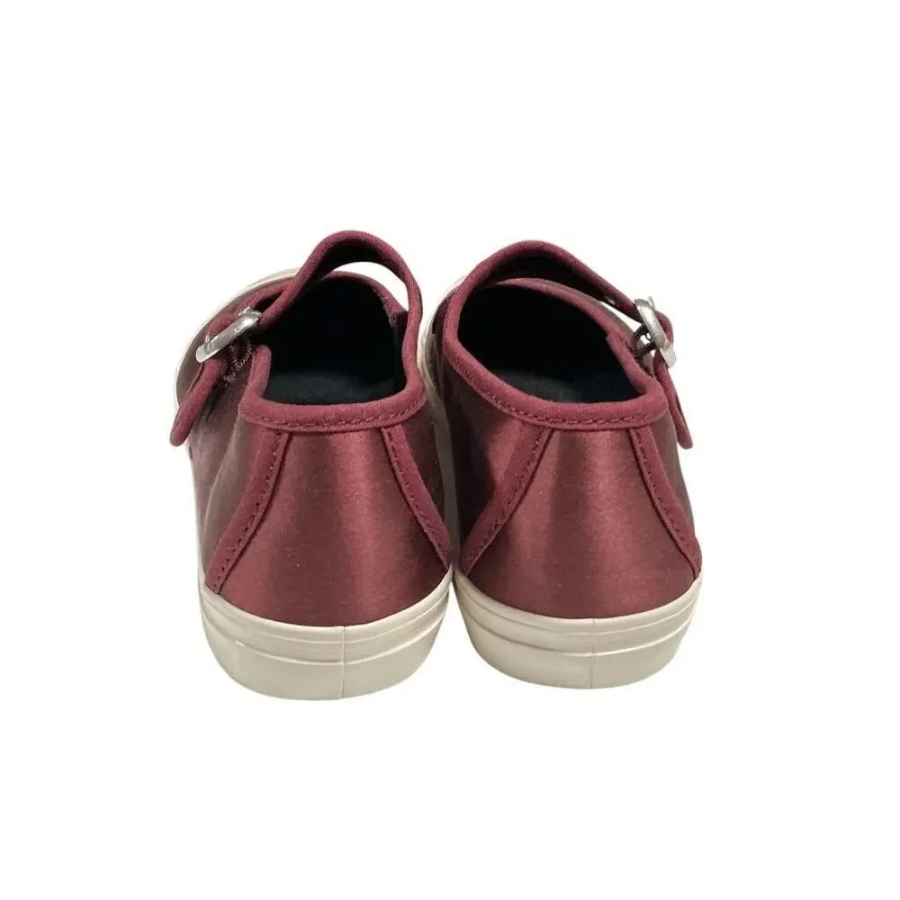 Vans Mary Jane Shoes Womens 8 Brown Satin Premium Low Pro LX Sneakers NEW