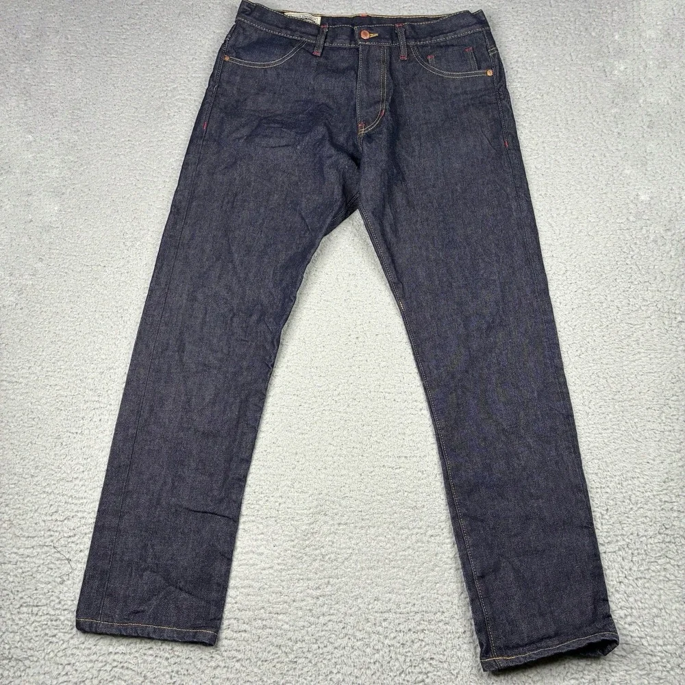Detroit Denim Co Jeans Men's 35 (33x31) Blue Straight Leg Denim Pants