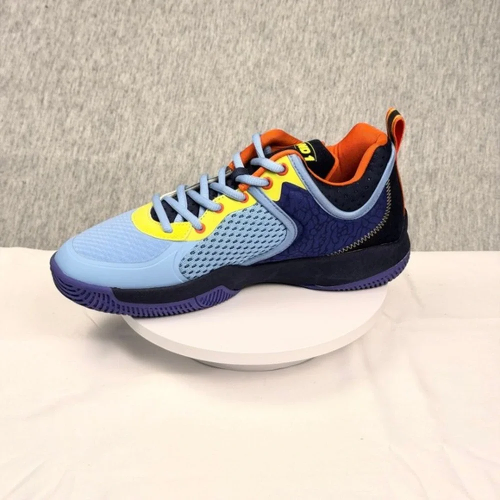 AND1 Delta‎ TPR Basketball Shoes Blue Purple Orange AD90202MLDU Mens Size 8 NEW