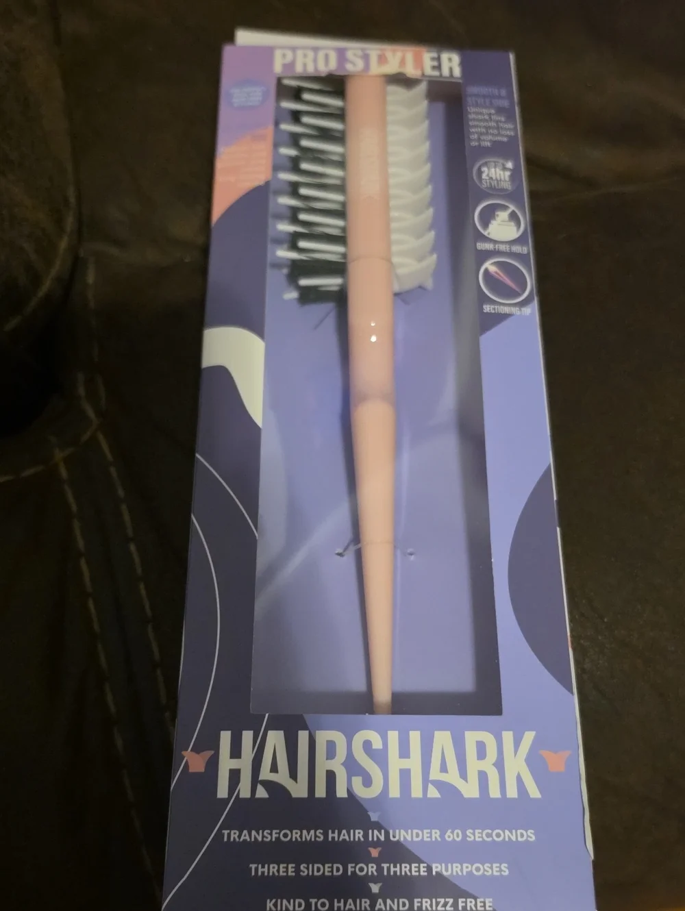 HairShark Three-Sided Styling Brush - Pink