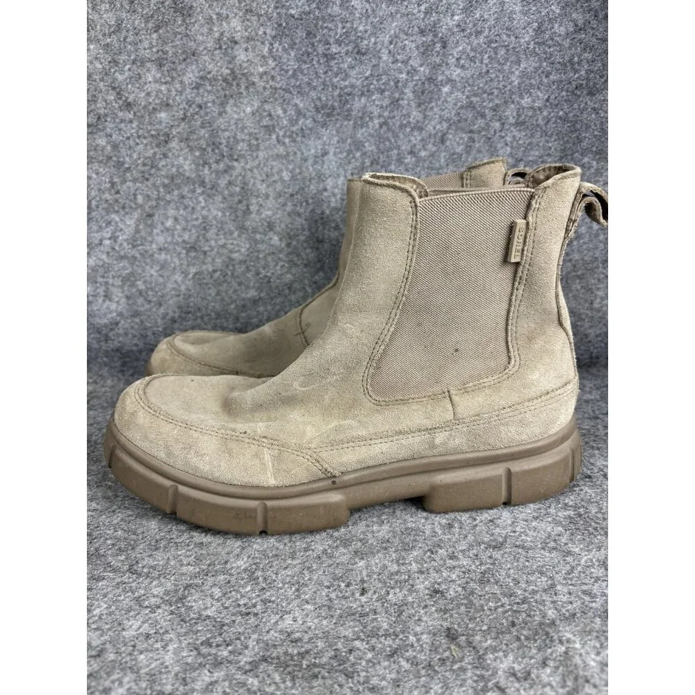 Sorel Boots Womens Size 11 Tan Suede Chelsea Ankle Slip On Lug Sole NL5115-264‎