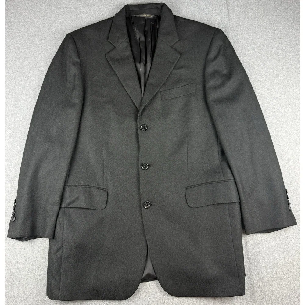 Jack Victor Loro Piana 100% Cashmere Black Blazer Sport Coat Made Canada