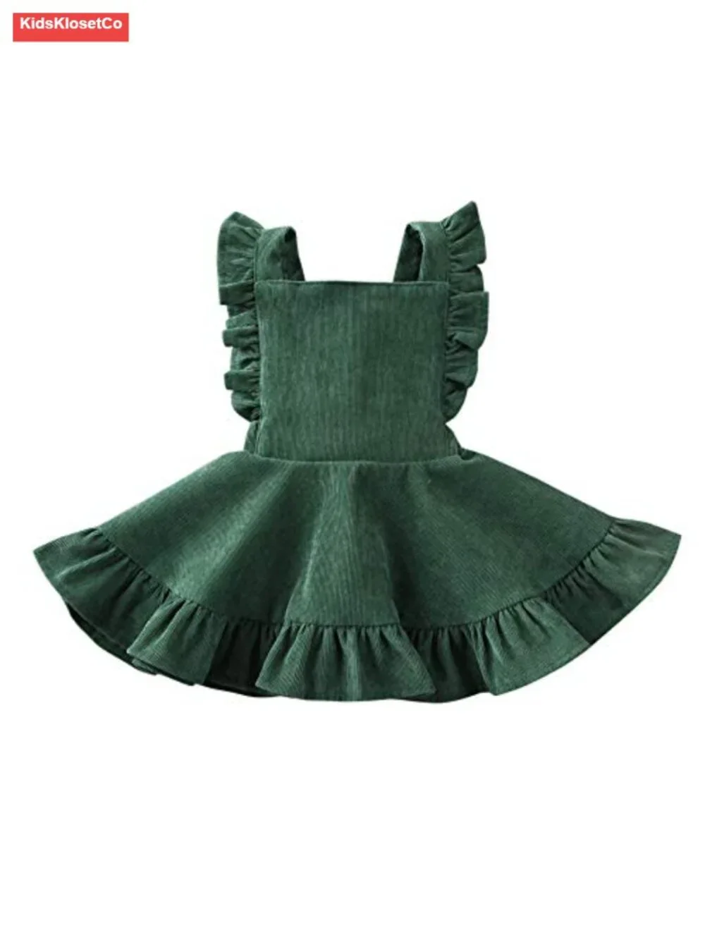 Baby Girl Velvet Suspender Skirt Ruffled Sleeveless Dress Summer Outfit