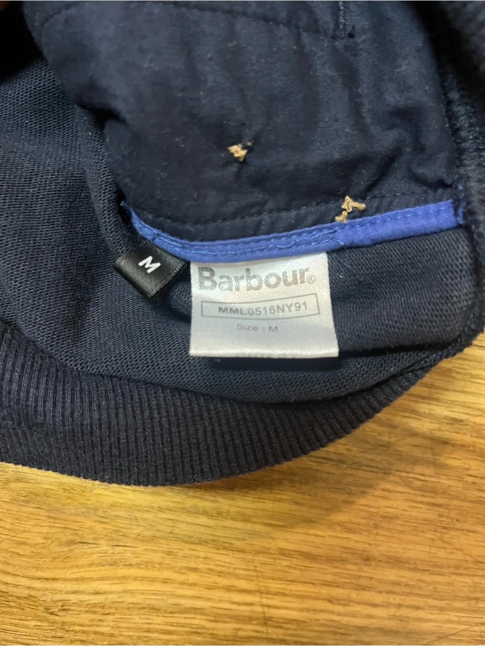Rare Barbour Dept B Cotton Wool Full Zip Hooded Field Jacket Navy Utility Bomber
