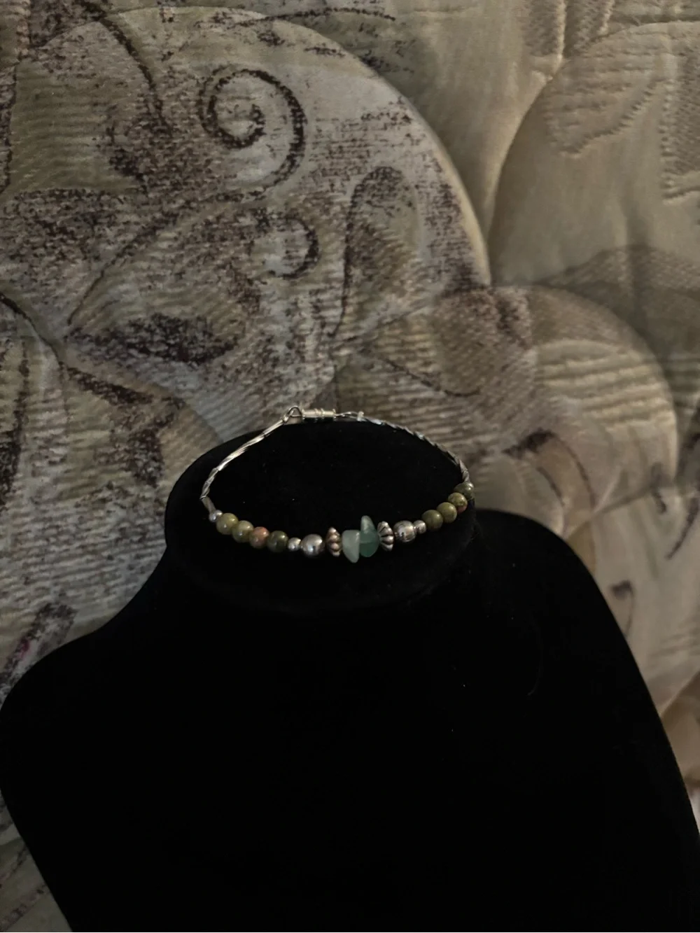 925 Sterling Silver Vintage Multi-Stone Bracelet - 6.75 inches