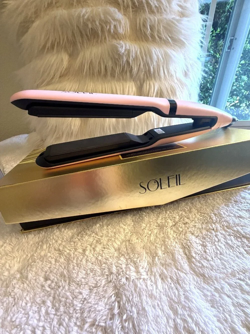 Soleil Dynamic Styler Flat Iron Baby Pink + Heated Cinderella Shoe Holder | New.
