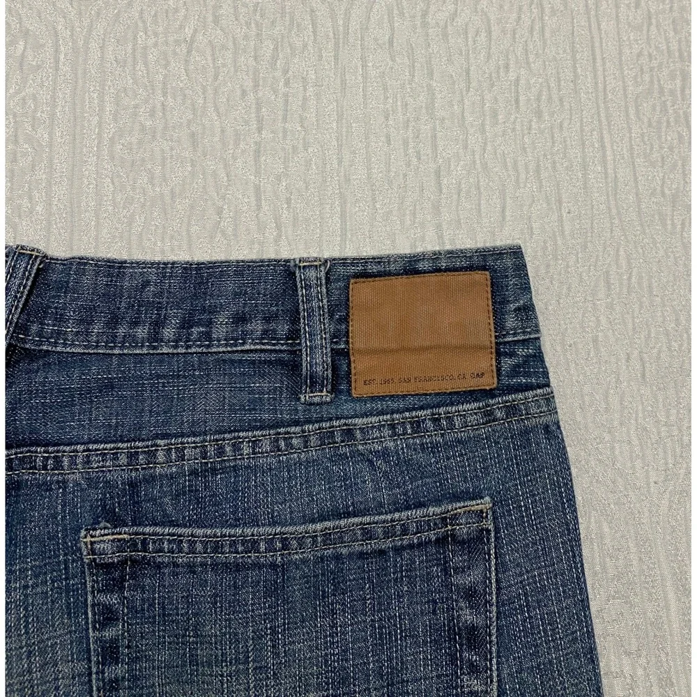 Gap Wide Leg‎ Relaxed Straight Jeans Men's Size 36×30 Blue 100 % Cotton