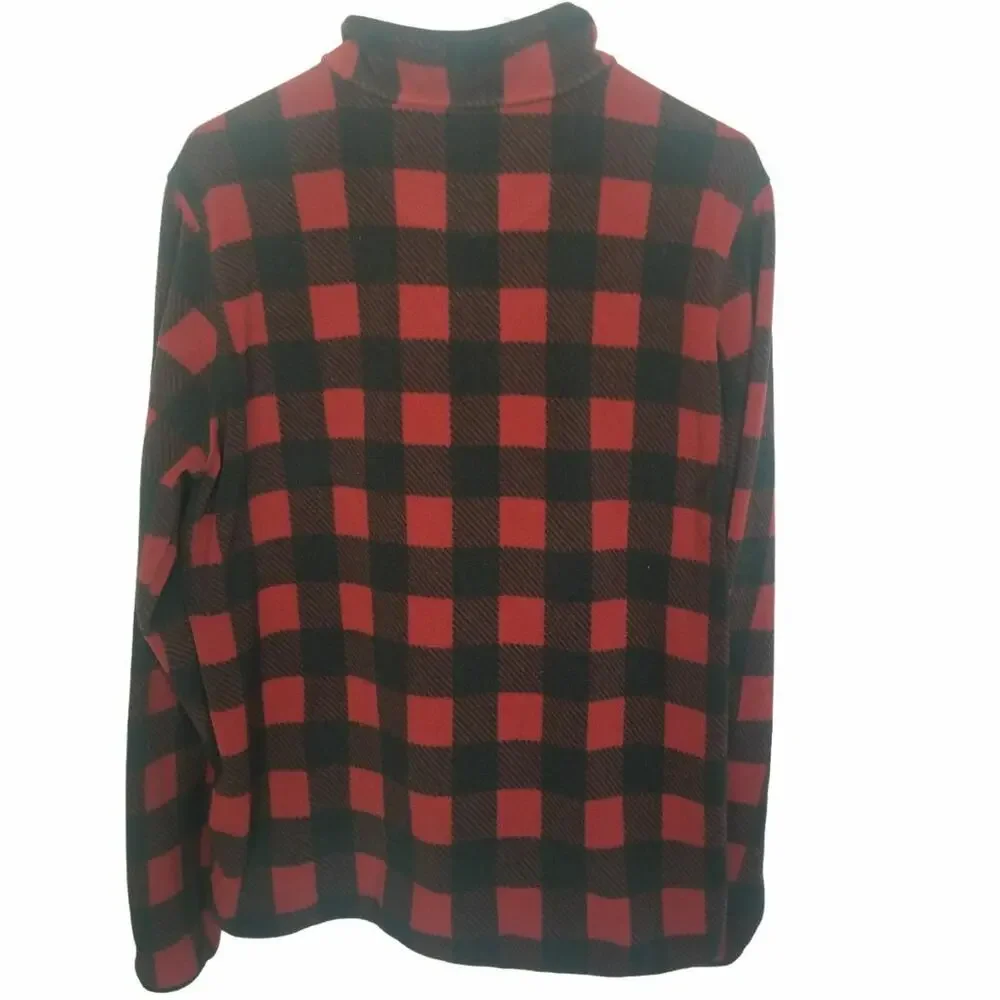 Duluth Trading Co Mens Buffalo Plaid Fleece Pullover Sweater Size XL Gorpcore