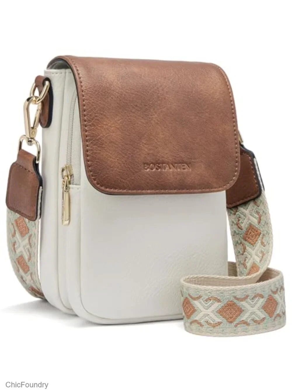 Faux Leather Crossbody Cell Phone Purse with Card Slots and Adjustable Strap