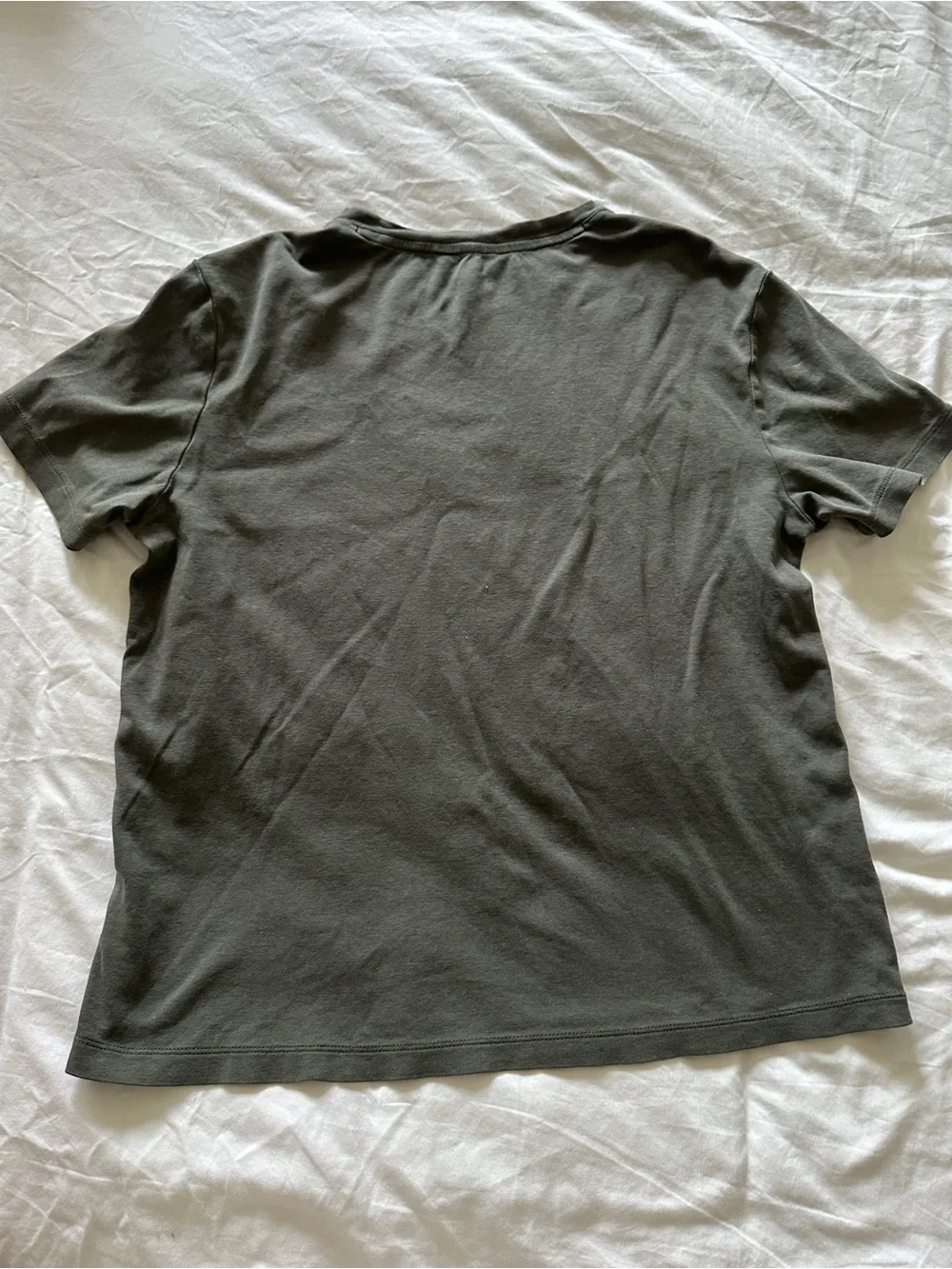 Banana republic luxe touch Men's Crew Neck T-Shirt in Olive Green