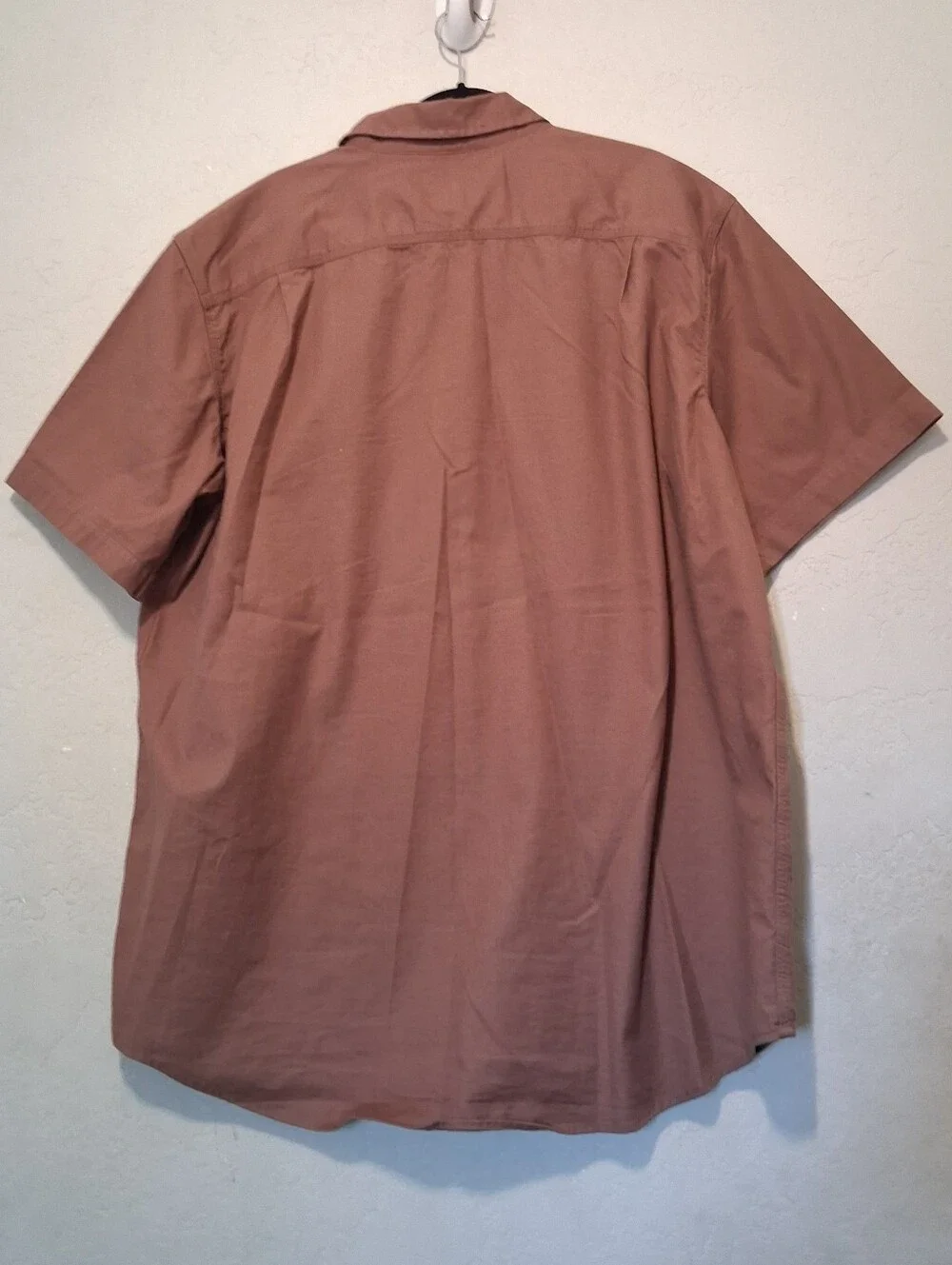 Carhart Men Rugged Flex Short Sleeve Button Front Shirt 2XL Tall Brown Performan