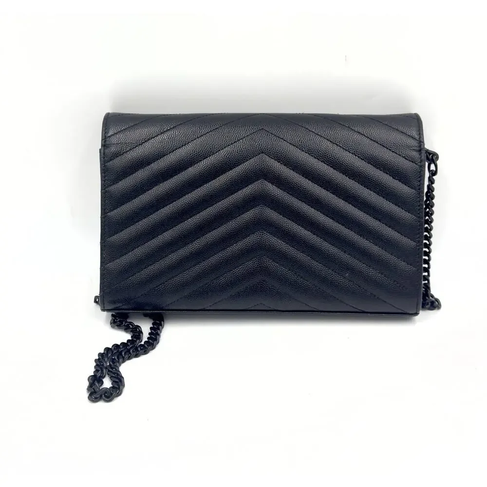 YSL Black Cassandre WOC NOIR Matte Black Hardware