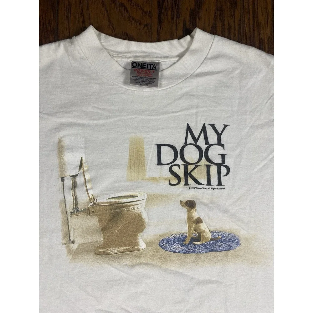 Vintage 90s My Dog Skip‎ Movie Promo TV T-Shirt