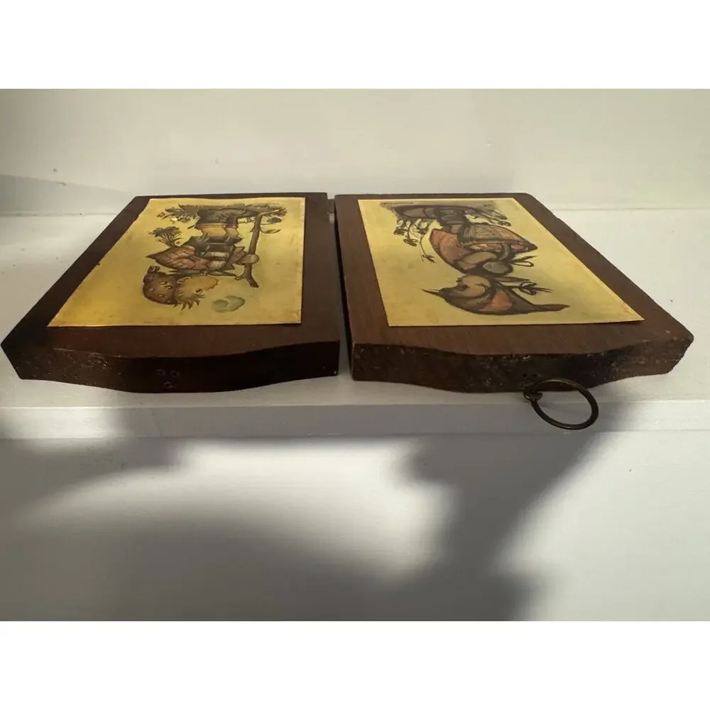 Wooden vintage decoupage