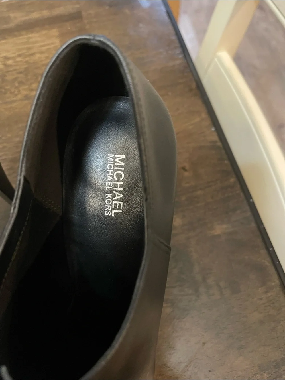 Michael Kors black leather