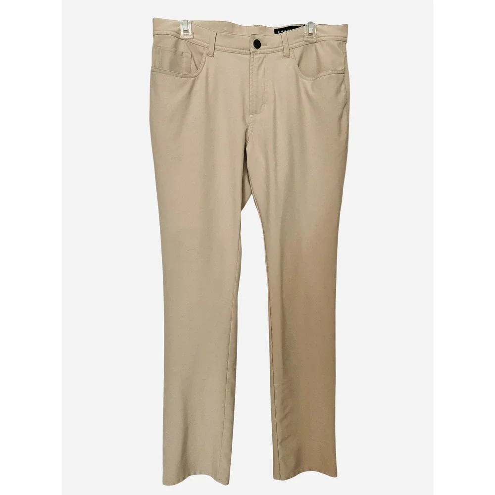 Dunning Mens Golf Pants‎ Size 32/32 Beige Stretch Athletic Performance
