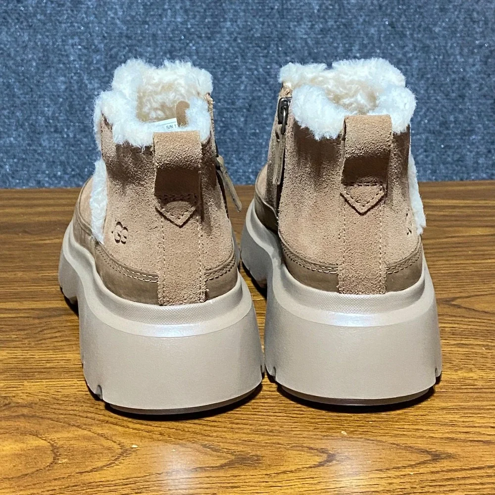 UGG Calimuze Ultra Mini Slip On‎ Chestnut Suede Platform Lug Boot 1174495 Size 7