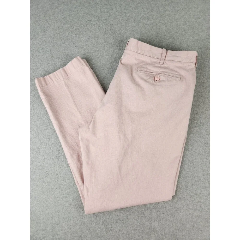 J.Crew 770‎ Chino Pants 38x32 30 31 Mens Pink Straight Leg Stretch Twill Casual
