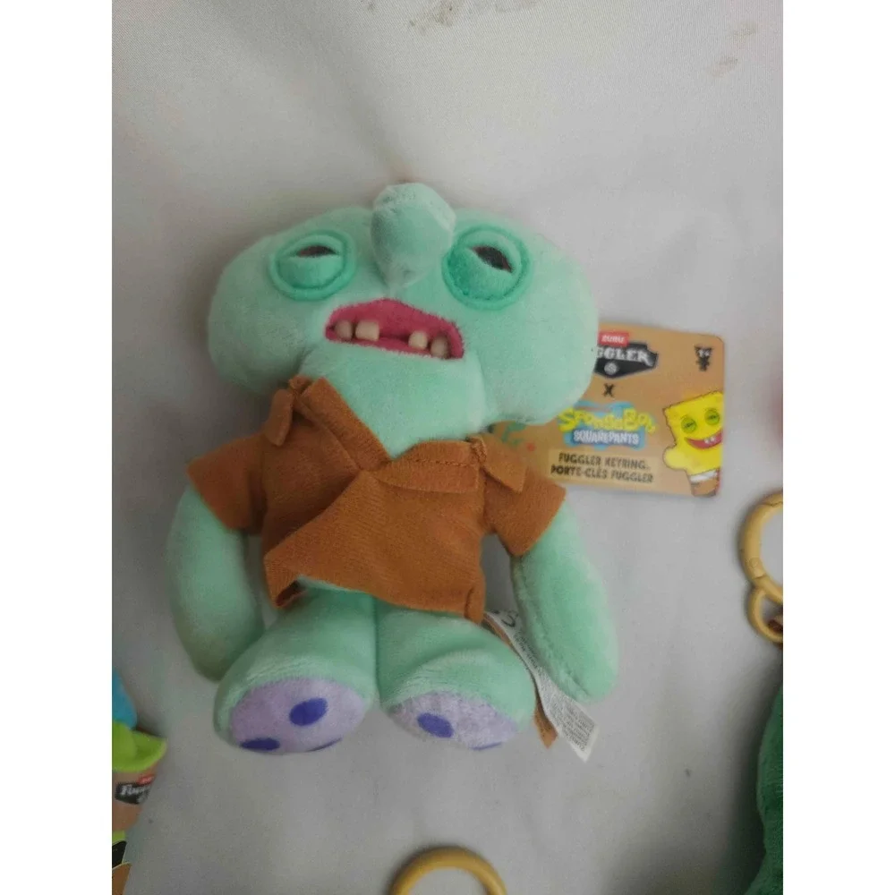 Zuru Fuggler x SpongeBob SquarePants Plush Keyring Lot 5 SpongeBob Patrick Gary