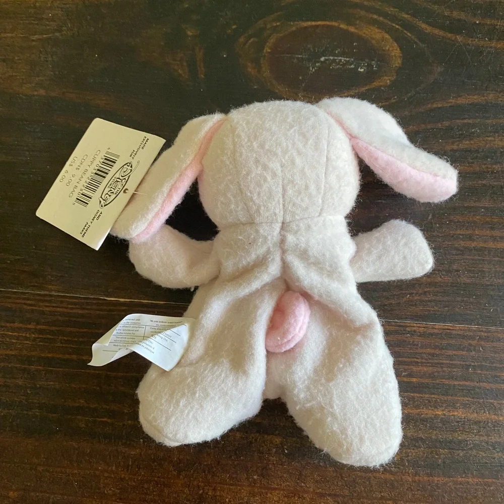 Disney Store Cuppy Parent Trap Bean Bag Plush White Bunny Rabbit‎ Vintage NWT