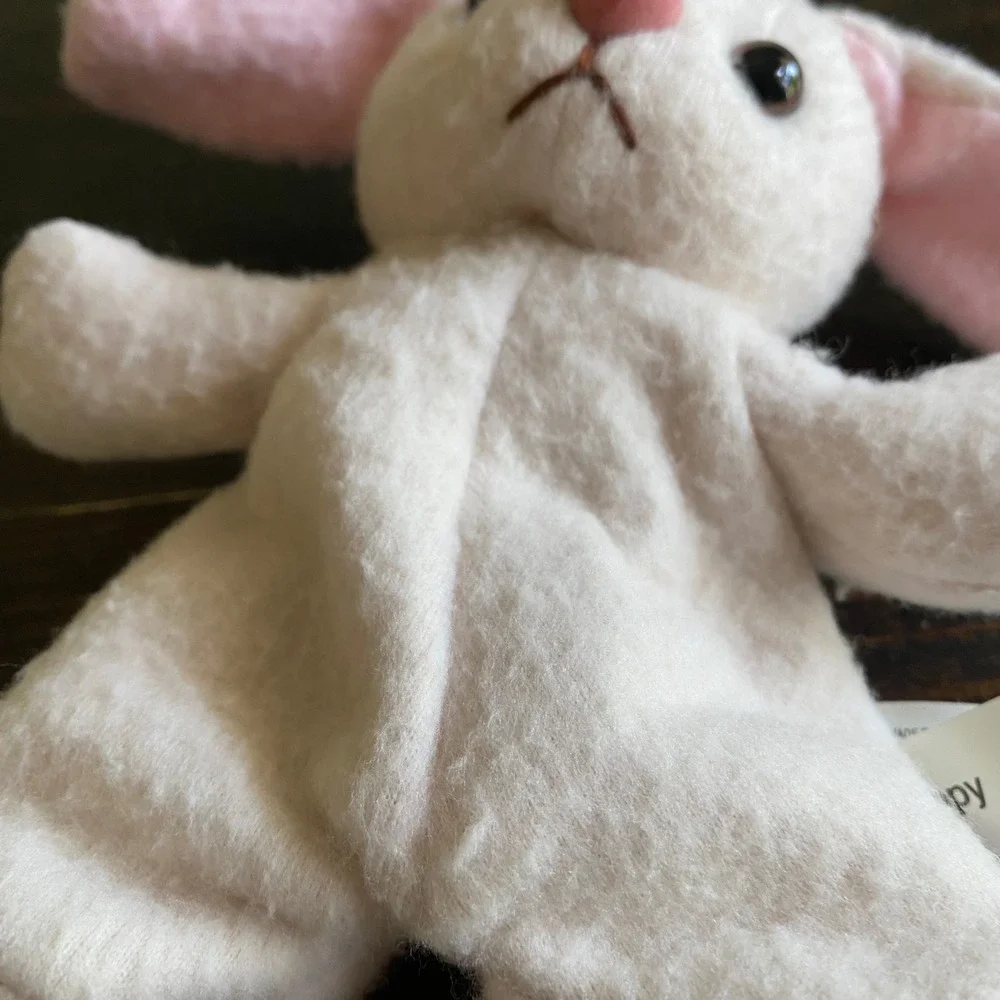 Disney Store Cuppy Parent Trap Bean Bag Plush White Bunny Rabbit‎ Vintage NWT