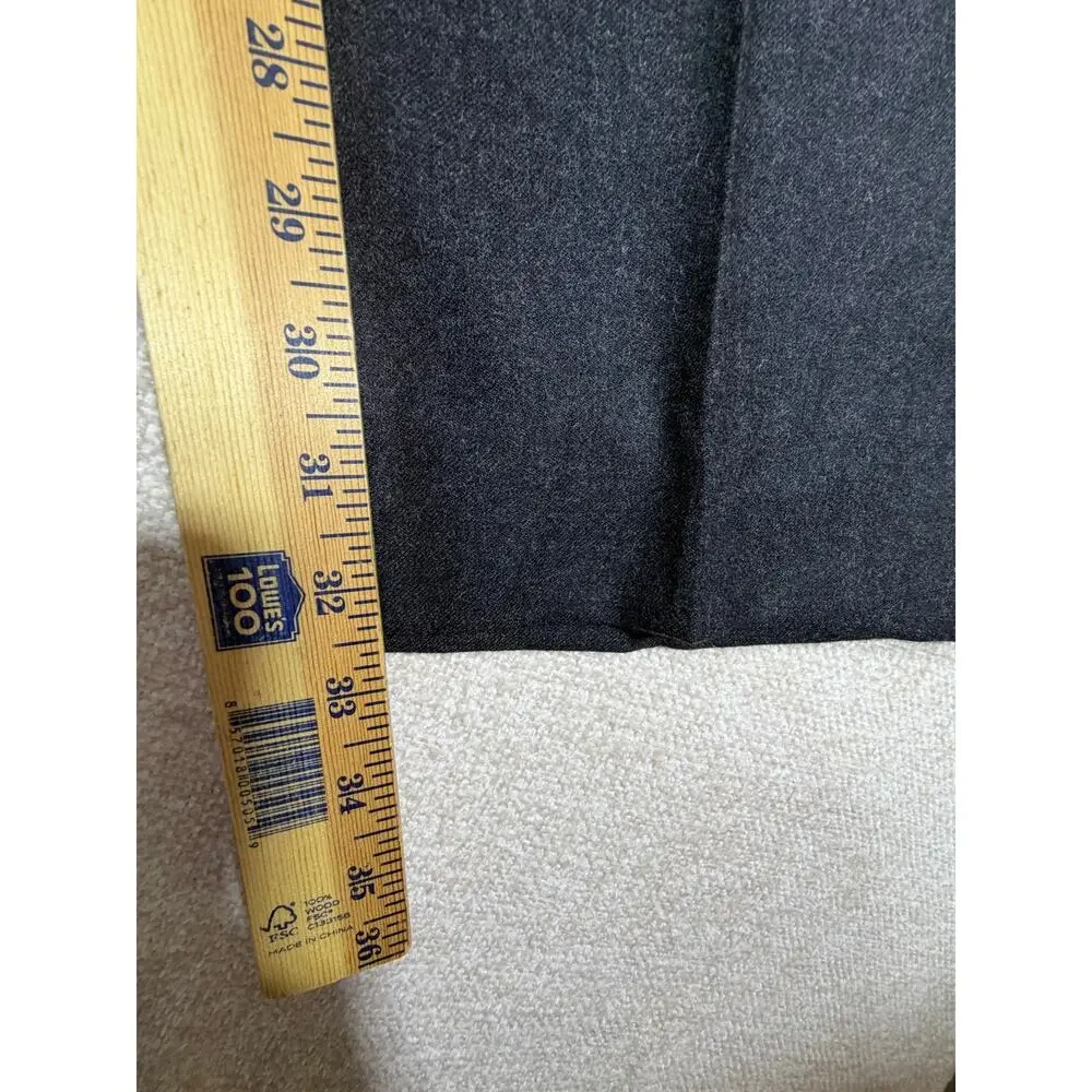 Jos A Bank Men 36x32.5 Dark Gray 100% Wool Flat Front Straight Leg Dress Pants