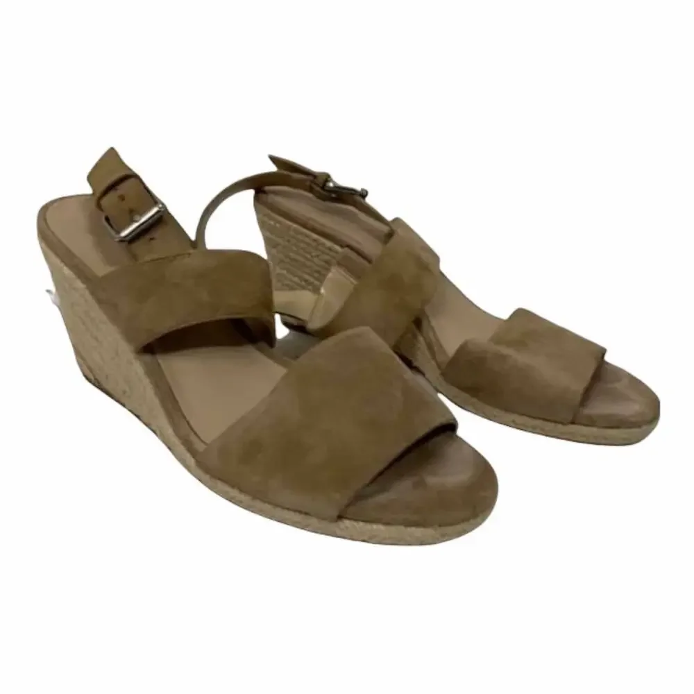 Via Spiga Iris Espadrille‎ Suede Wedge Heel Tan Size 9