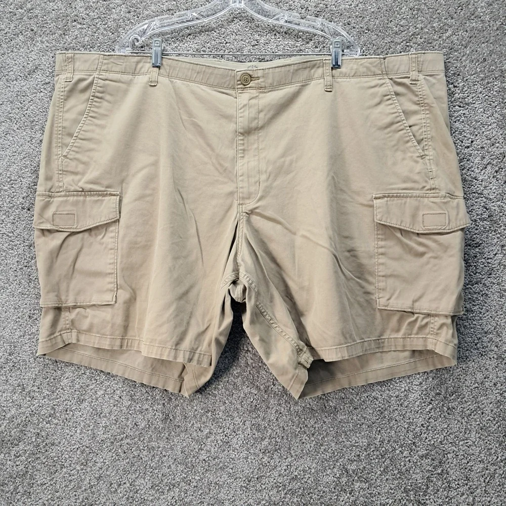 Dockers Mens Flex Comfort Cargo Shorts Tan Khaki Size 52‎ Stretch Cotton Utility