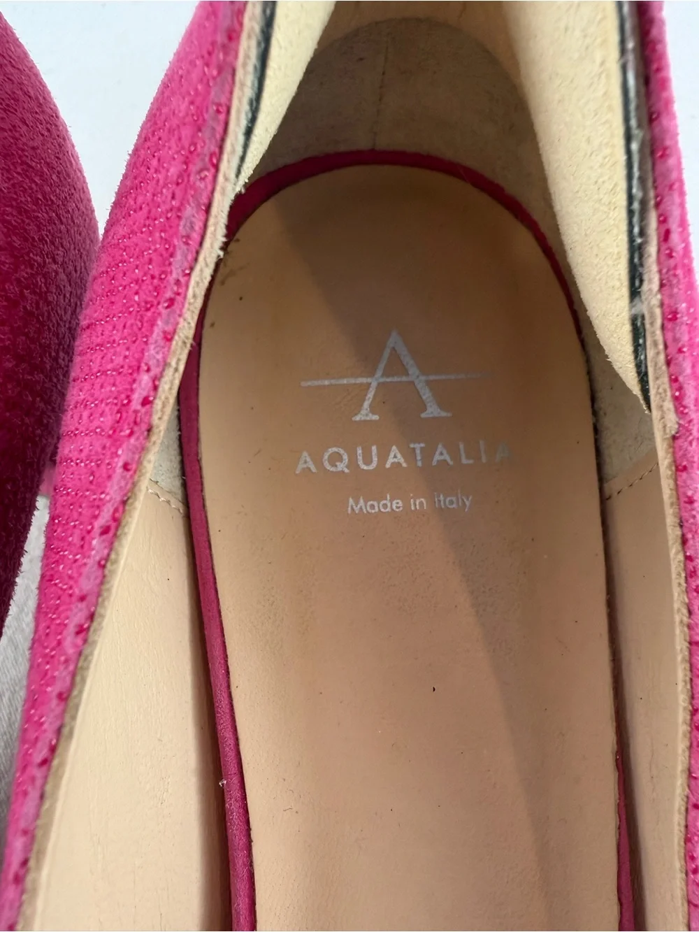 Aquatalia embossed suede