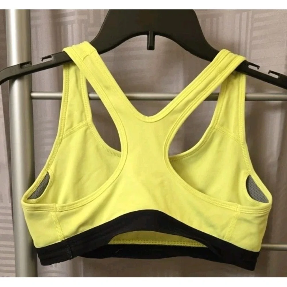 Lot of 3 Nike Dri-Fit Sports Bras -Small Neon Green, Gray Striped, Green Striped