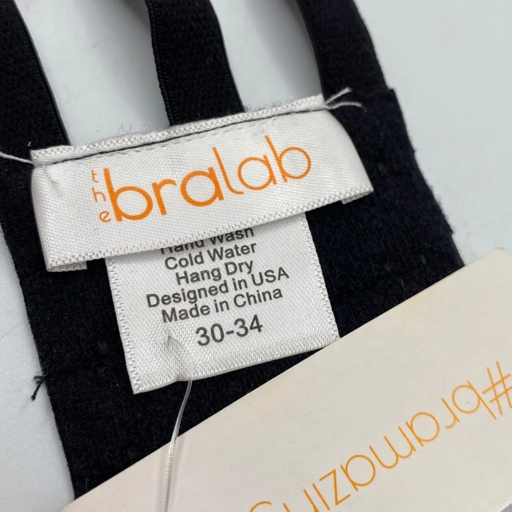 The Bra‎ Lab Saint-Tropez Black Back Band 30-35 - NEW with Tags